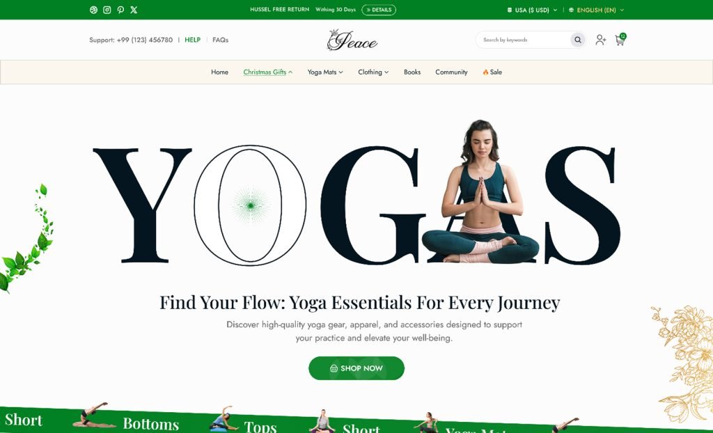 Peace – Yoga And GYM Fashion Shop
