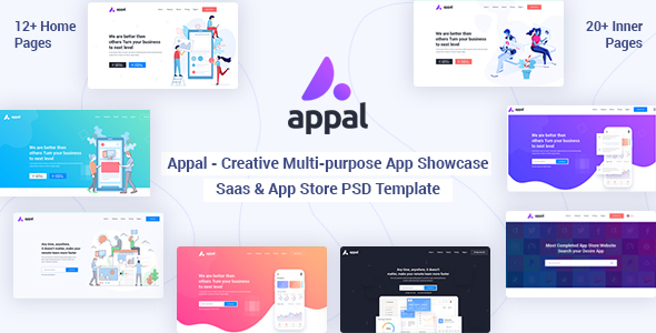 Appal - Multi-purpose App Showcase, Saas and App store PSD Template